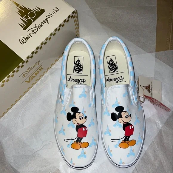 Vans | Shoes | M Disney Vans Mickey Mouse Slip On Shoes 50th  display picture 1
